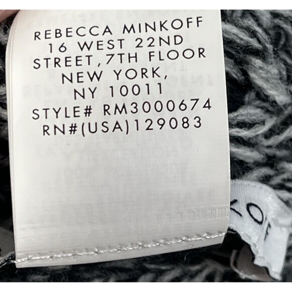 Rebecca Minkoff Beanie Hat Women OS Winter Marbled Pom Pom Knit Ski Outdoor Hike - Picture 8 of 9